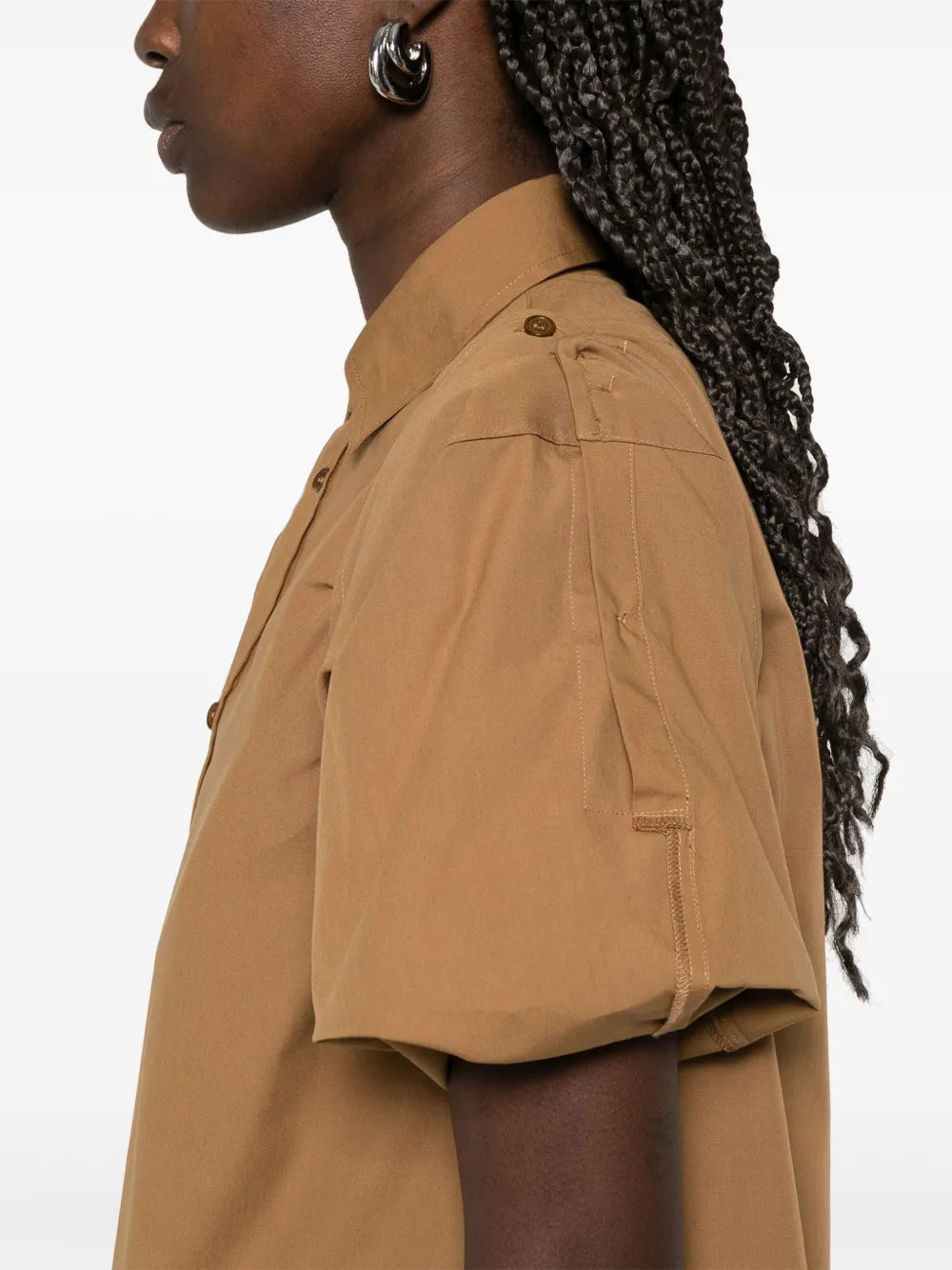 Camisas Camisa Corta Mm6 Marrón Mujeres