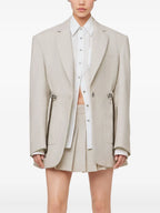 Jacken Wollblazer Rabanne Beige Femme