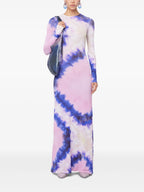 Abiti Abito Tie and Dye Rabanne Viola Femme