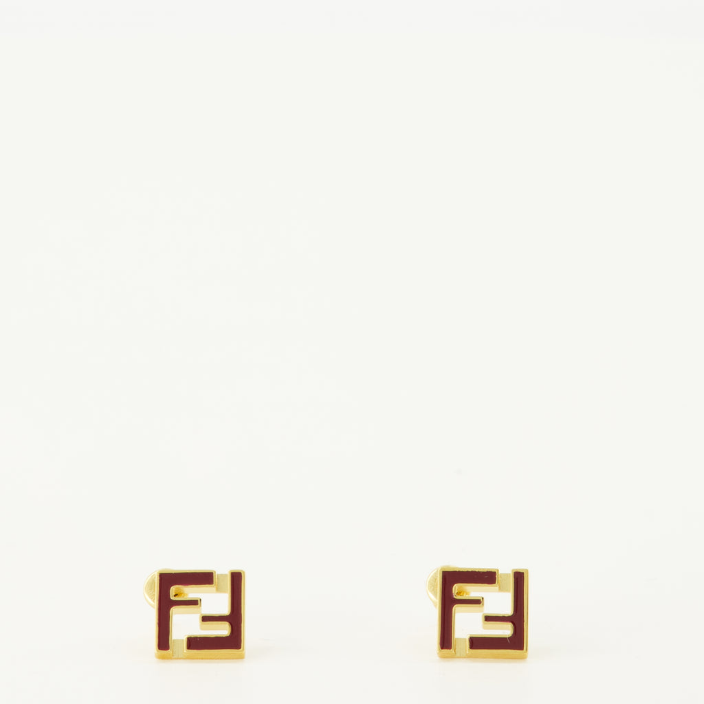 Image of the Forver bordeaux earrings from the brand Fendi for Women - Spring-Summer 2026 - Front View