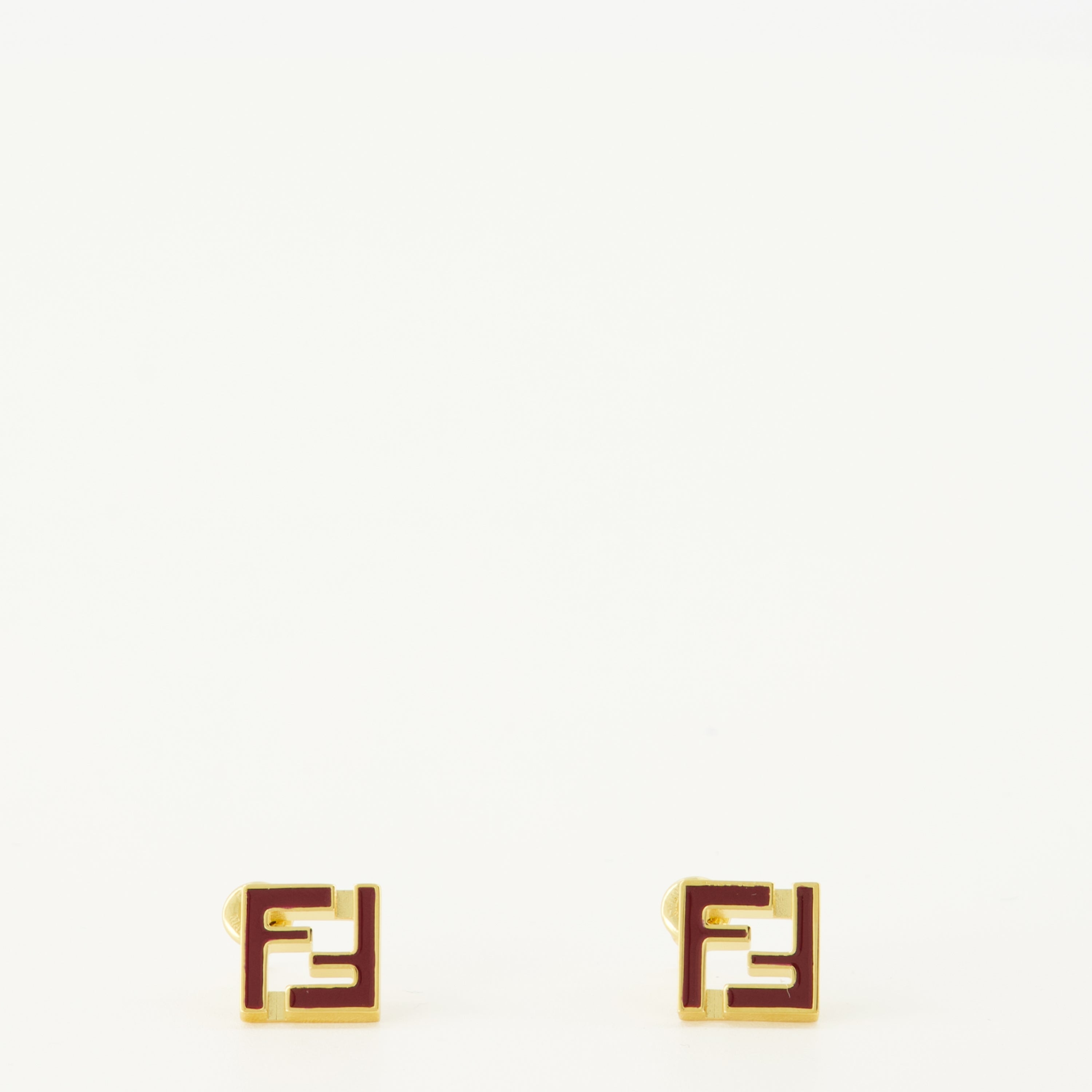 Image of the Forver bordeaux earrings from the brand Fendi for Women - Spring-Summer 2026 - Front View