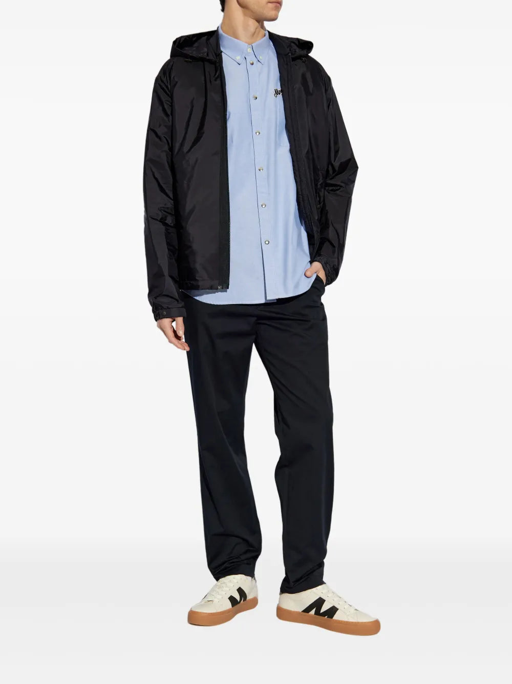 Pantalones Pantalones de algodón Moncler azul oscuro Homme