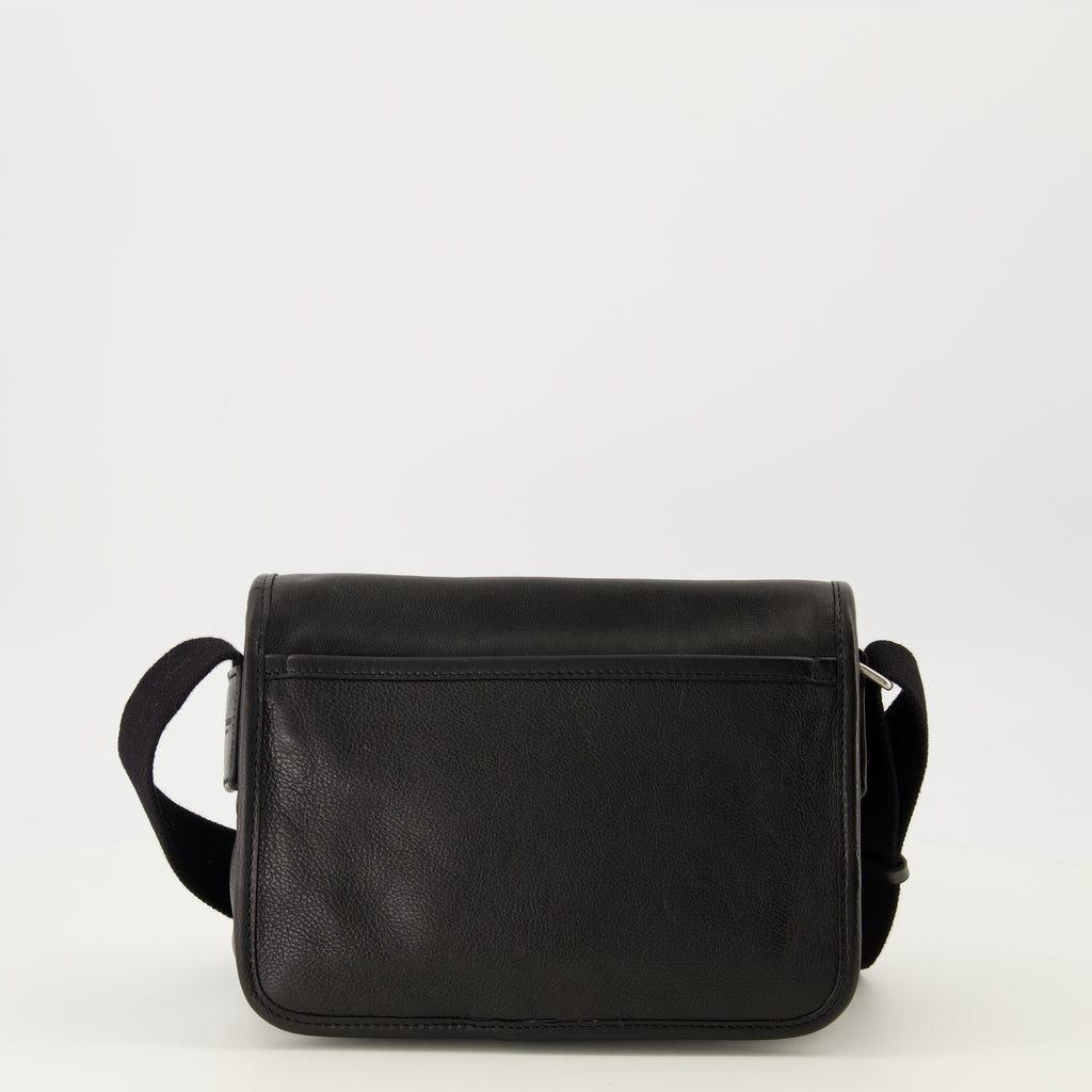 Image de l'article Petit sac Niki en cuir noir de la marque Saint Laurent pour Homme - Saison Printemps-Été 2026 - Vue de Dos