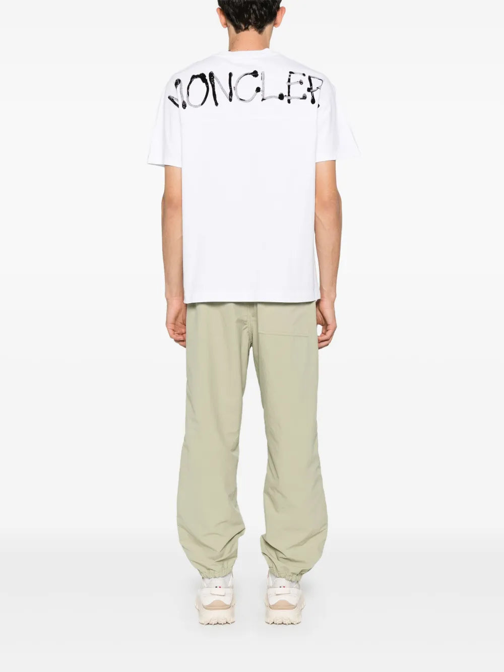 T-shirts T-shirt graffiti Moncler Blanc Homme