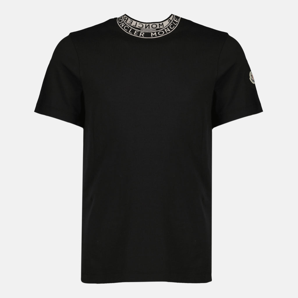 Image de l'article T-shirt logo noir de la marque Moncler pour Homme - Saison Printemps-Été 2026 - Vue de Face