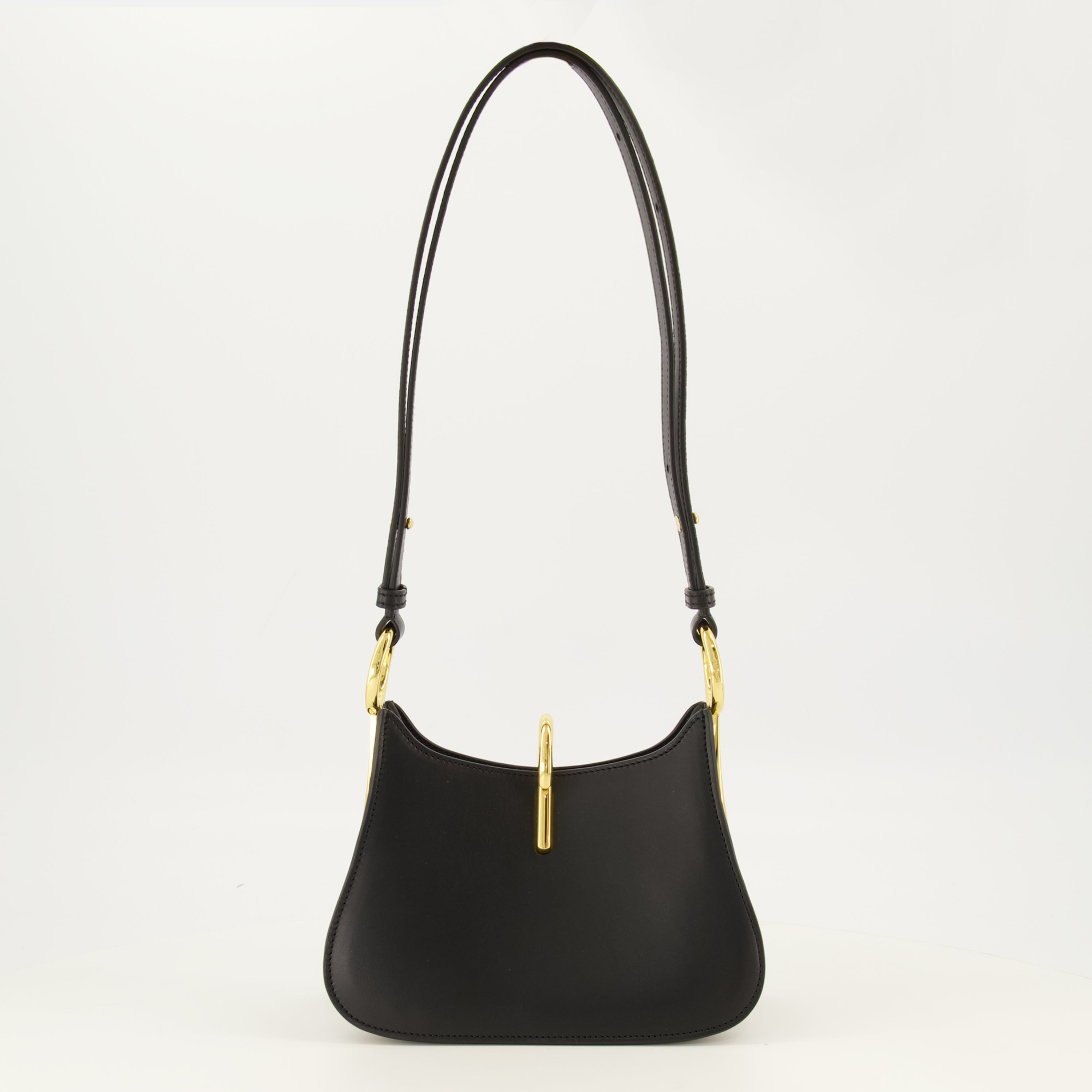 Sacs à main et épaule Sac Ring en cuir noir Rabanne Noir Femme