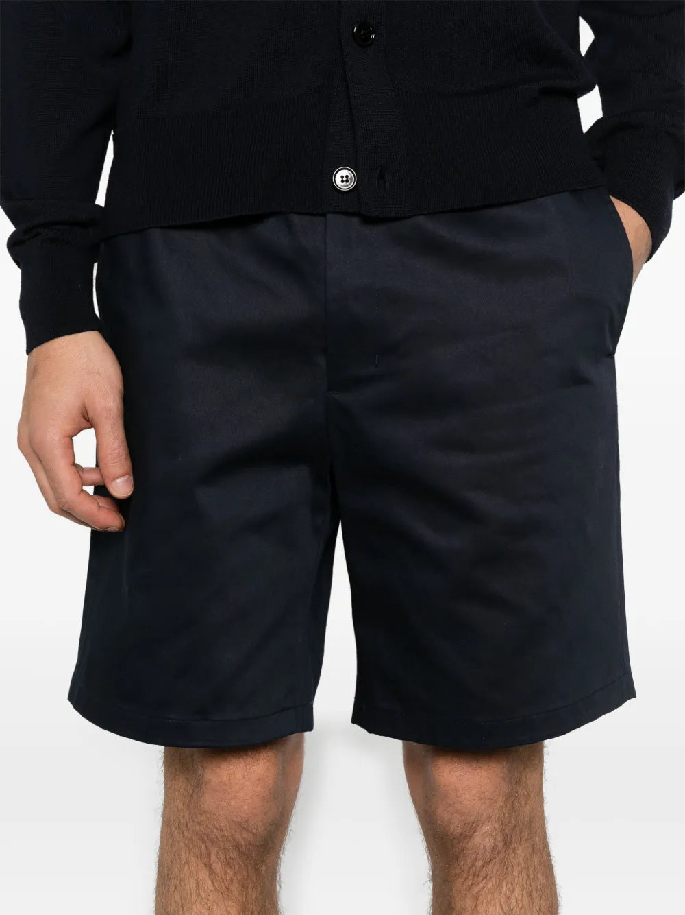 Shorts Calções de Algodão Ami PARIS Azul escuro Homme