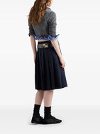 Maille Cardigan en laine Prada Gris Femme