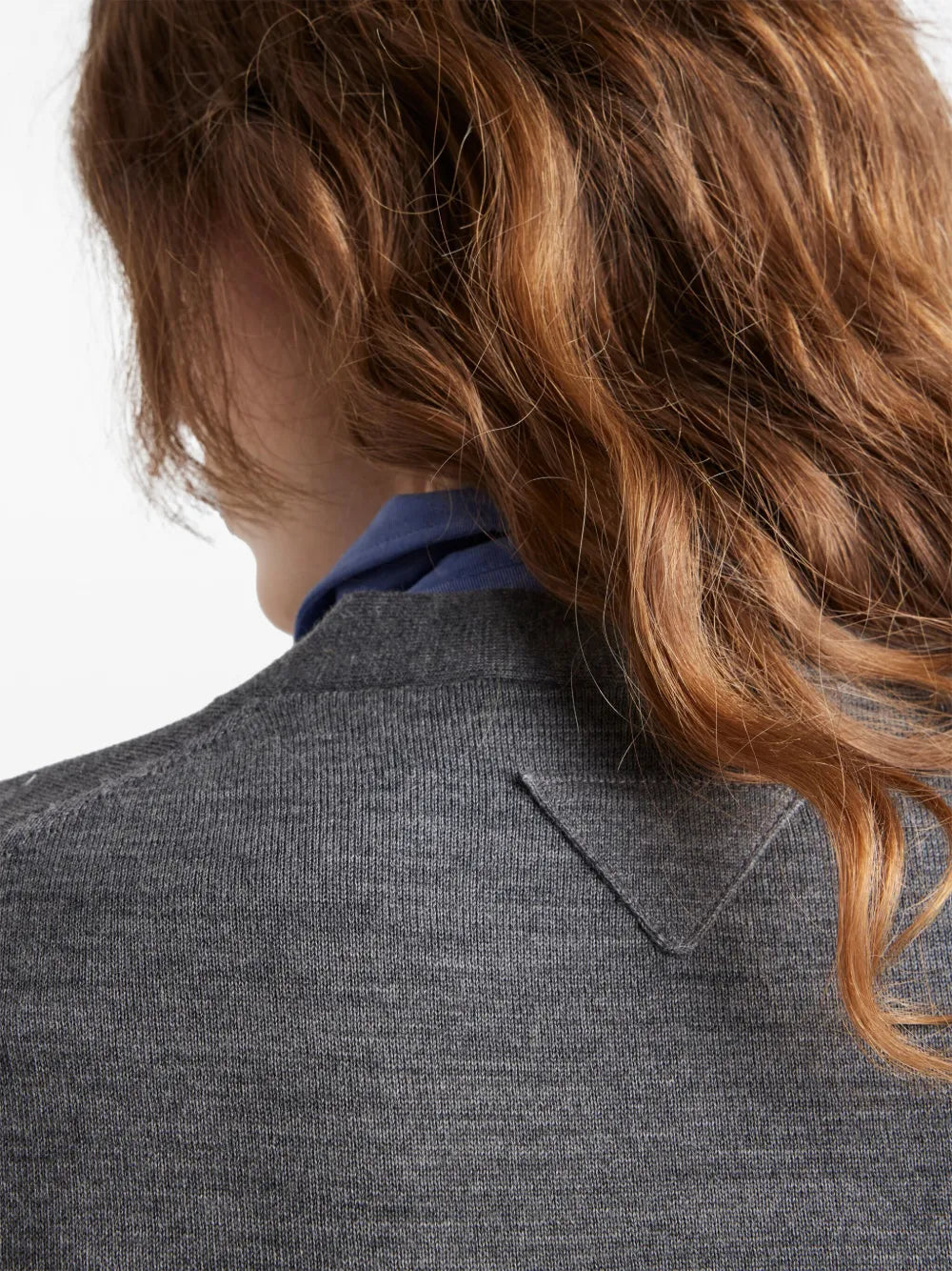 Maille Cardigan en laine Prada Gris Femme