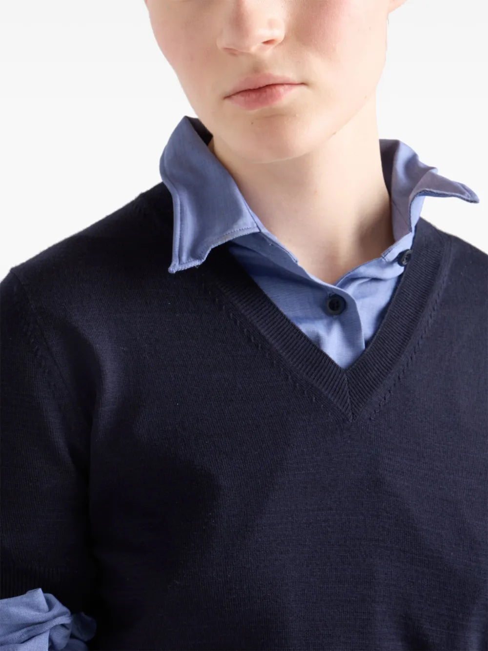 Maille Pull à manches courtes Prada Bleu foncé Femme