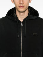 ジャケット フーデッドジャケット Prada 黒 Homme