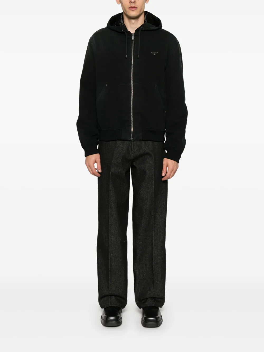 ジャケット フーデッドジャケット Prada 黒 Homme