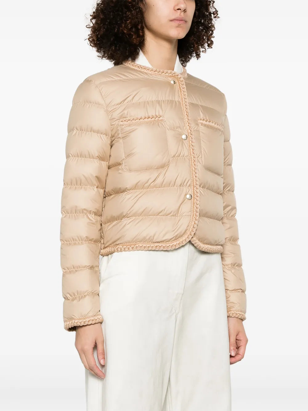 コート ベージュのジェンカイダウンジャケット Moncler ベージュ Femme