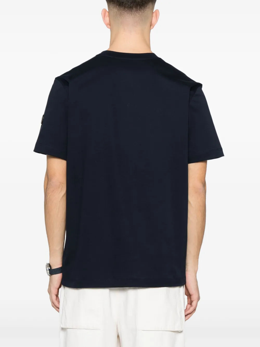 T-shirts T-shirt bleu marine à logo Moncler Bleu foncé Homme