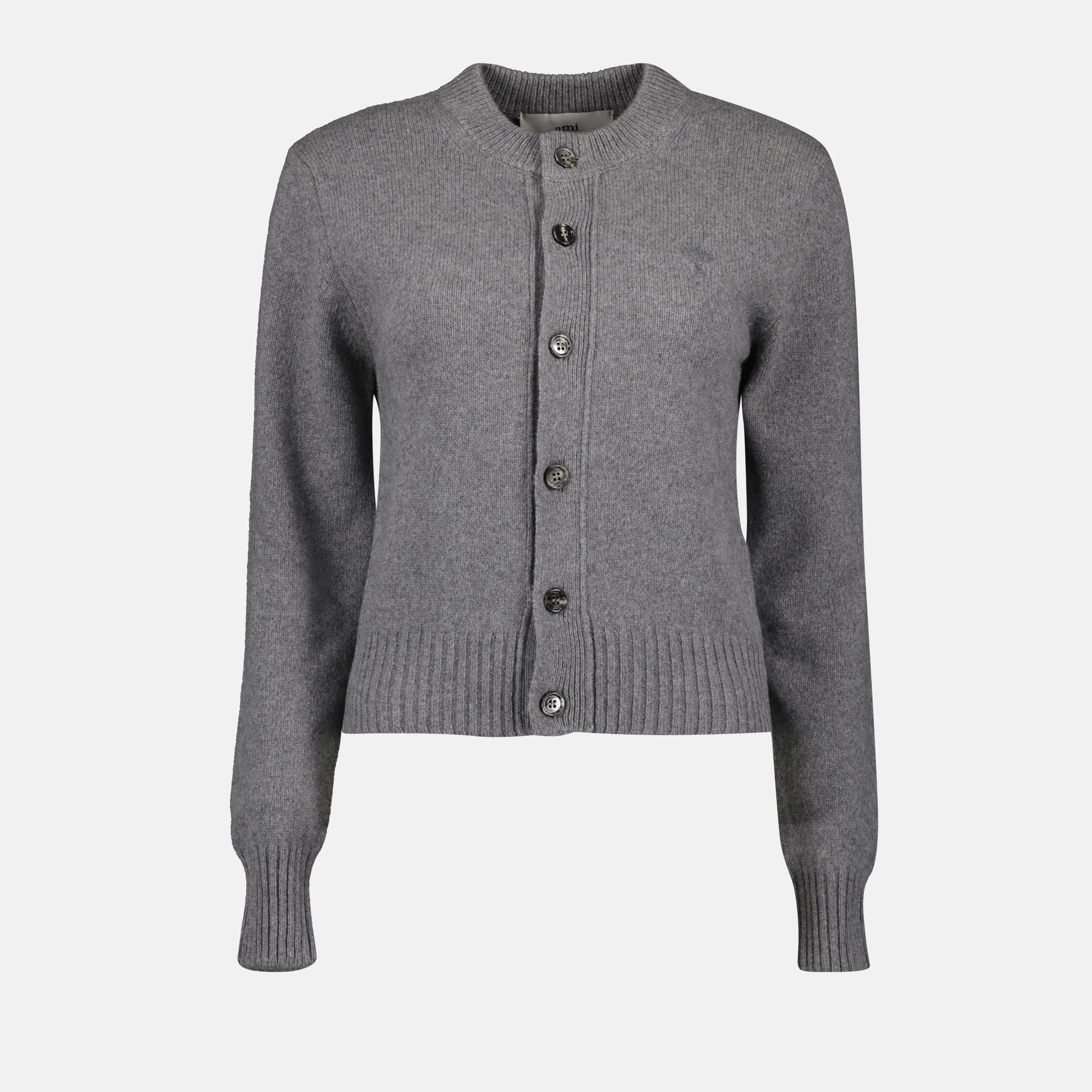 Maille Cardigan Ami de Coeur en cachemire Ami PARIS Gris Femme