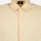 Hemden Leinenhemd Fendi Beige Homme