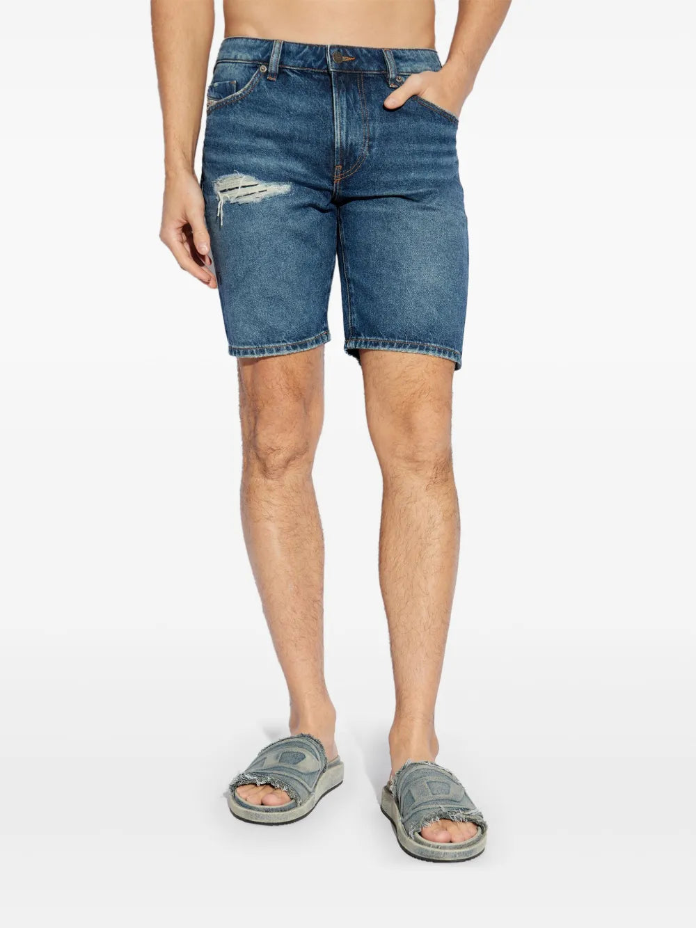 Shorts Short en jean D-Fin Diesel Bleu Homme