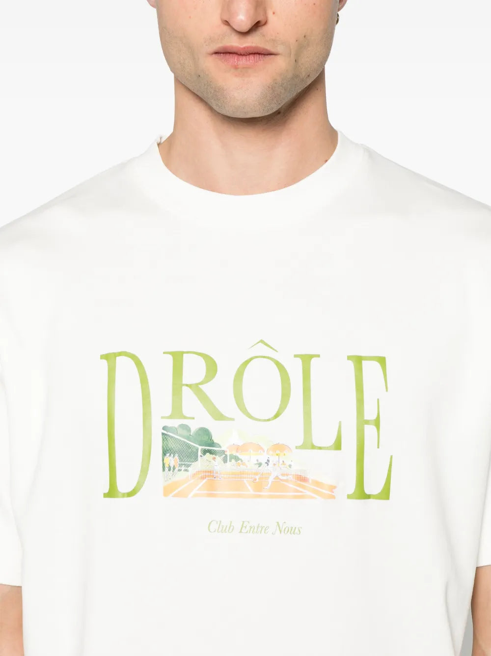 Camisetas T-Shirt Tennis Court Drole De Monsieur Branco Homme