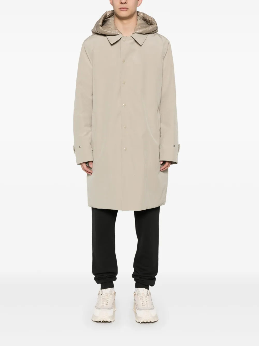Casacos Miroir Long Coat Moncler Bege Homme