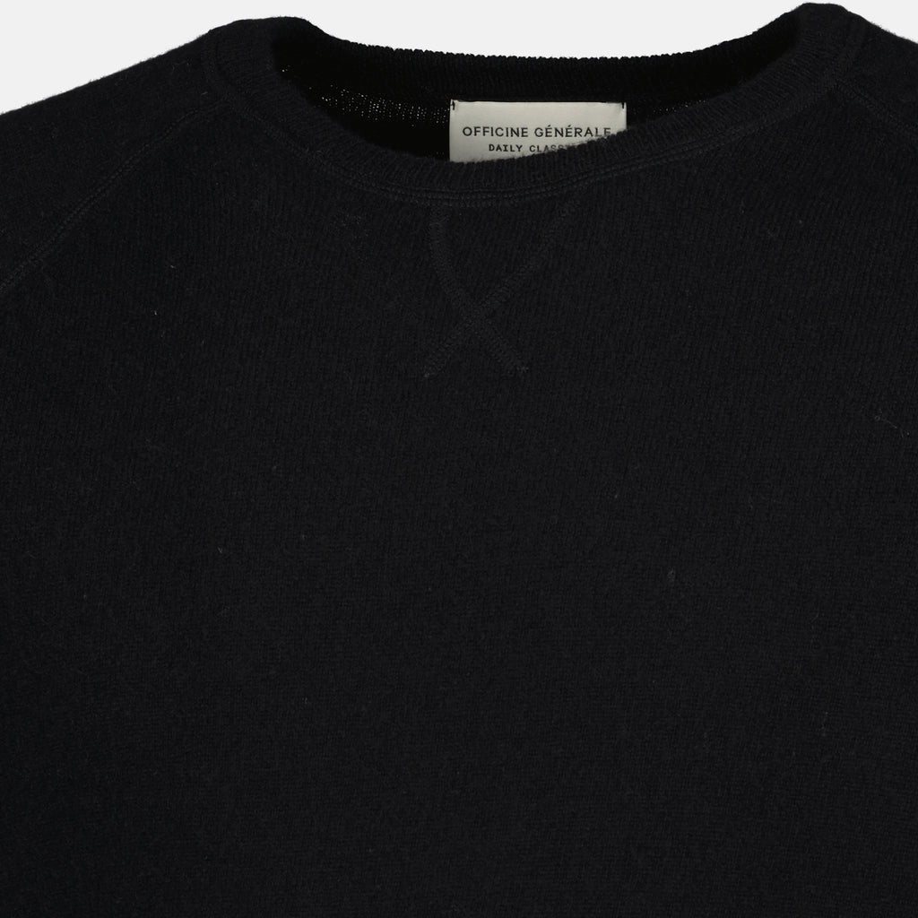 Maille Maglione in Cachemire Nero Officine Générale Noir Unisexe