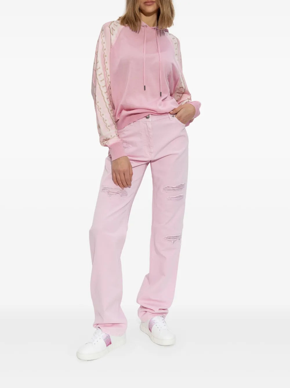 Sweatshirts Sweat à capuche rose Versace Rose Femme