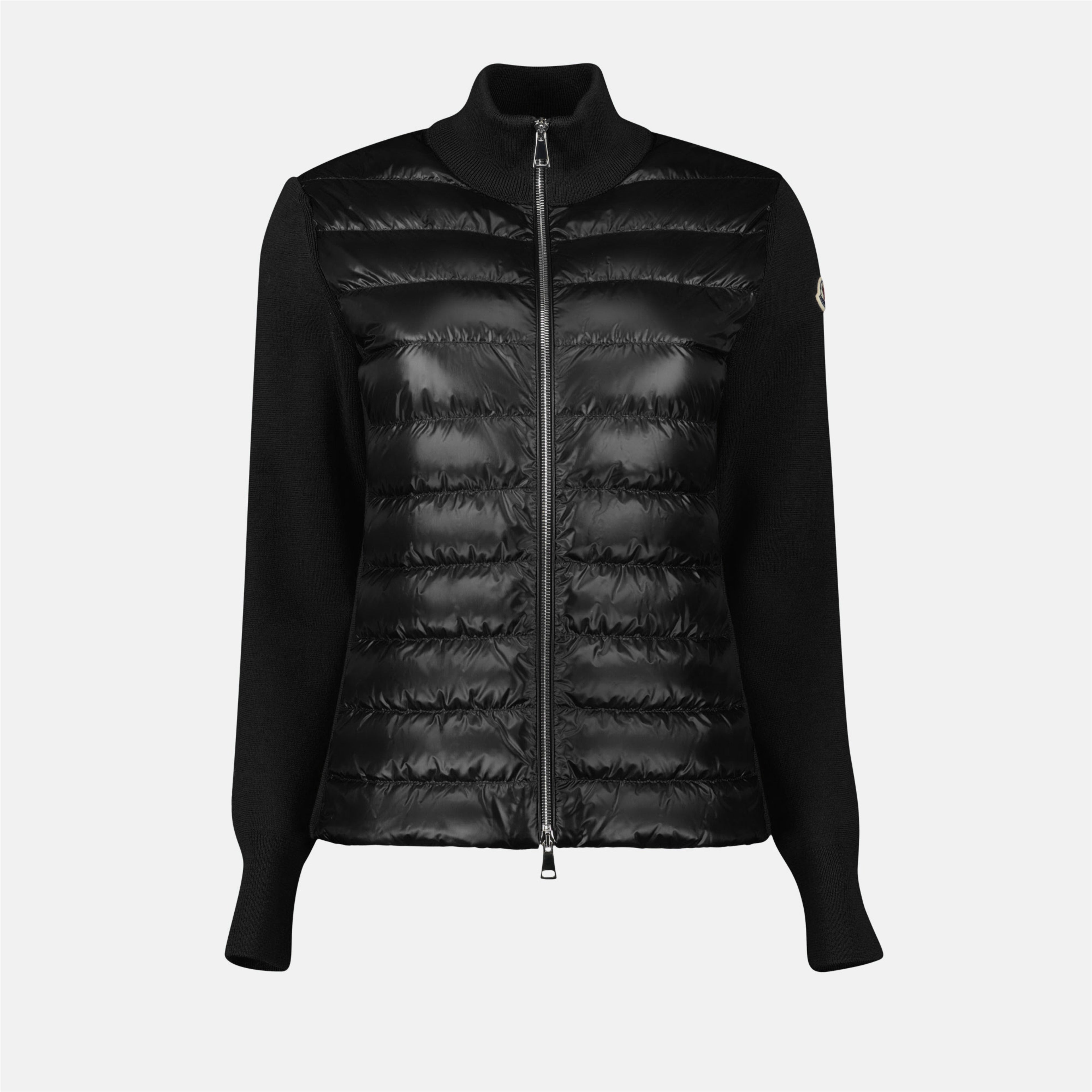 Vestes Veste bi-matière matelassée Moncler Noir Femme