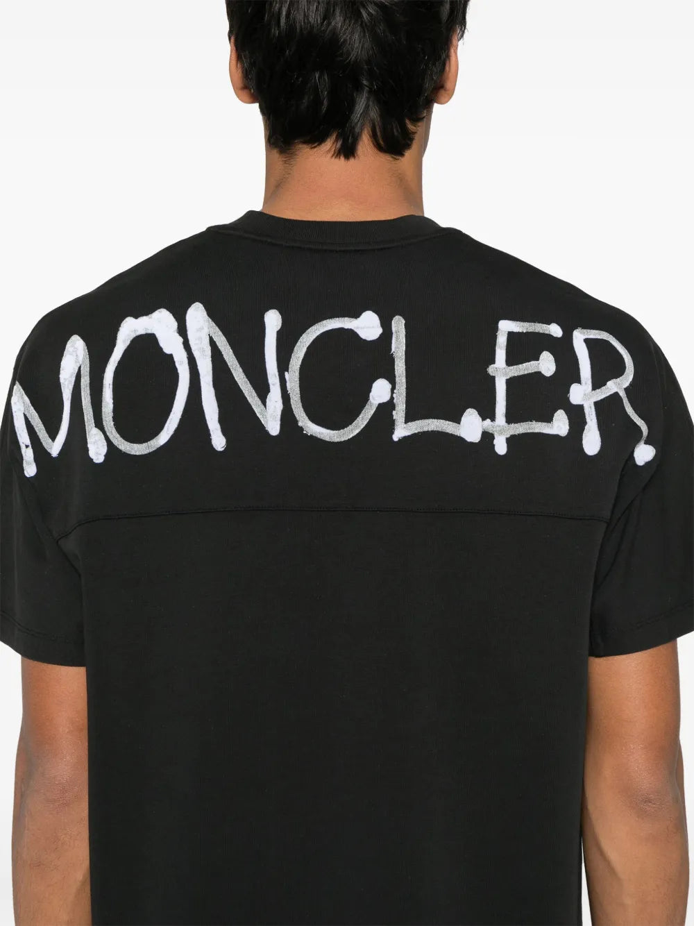 T-shirts T-shirt graffiti Moncler Noir Homme