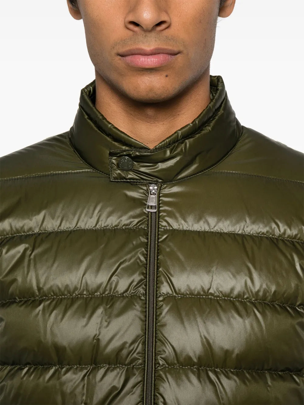 Vestes Veste bi-matière matelassée Moncler Kaki Homme