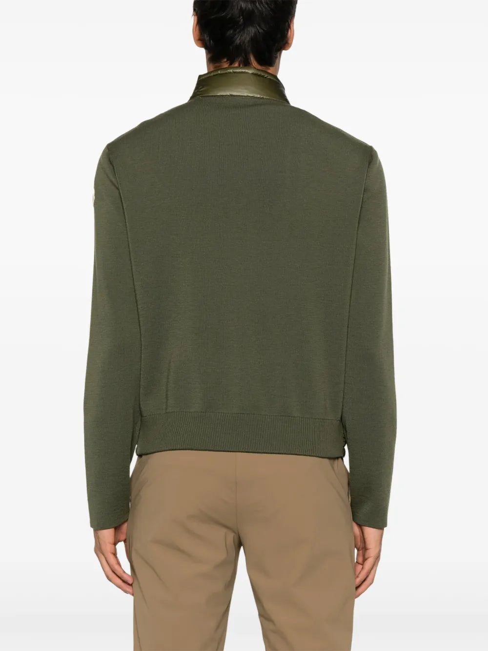 Vestes Veste bi-matière matelassée Moncler Kaki Homme