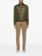 Vestes Veste bi-matière matelassée Moncler Kaki Homme
