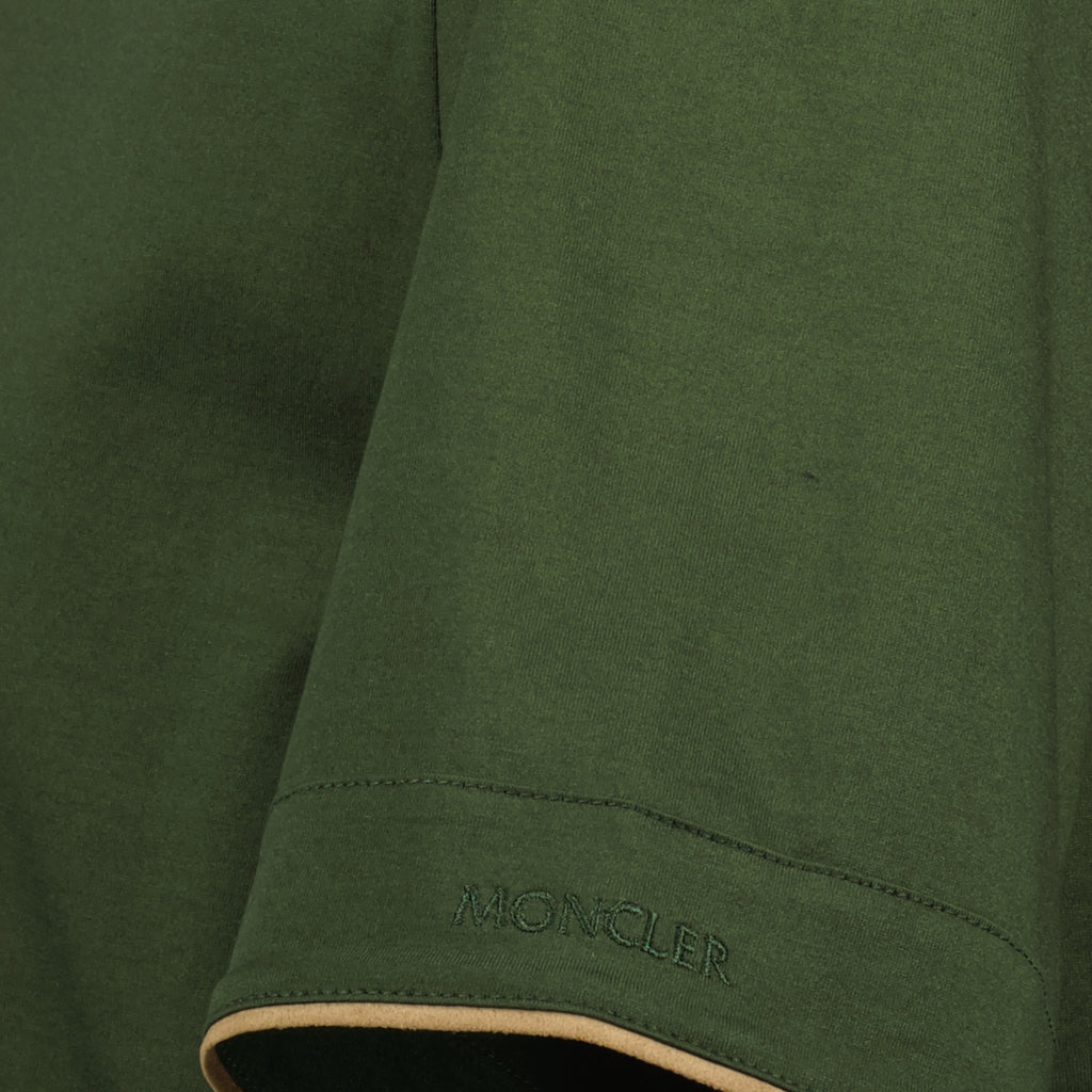 T-shirts T-shirt à bordure Moncler Vert Homme