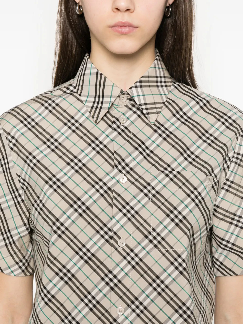 Camisas Camisa a Rayas Burberry Beige Femme
