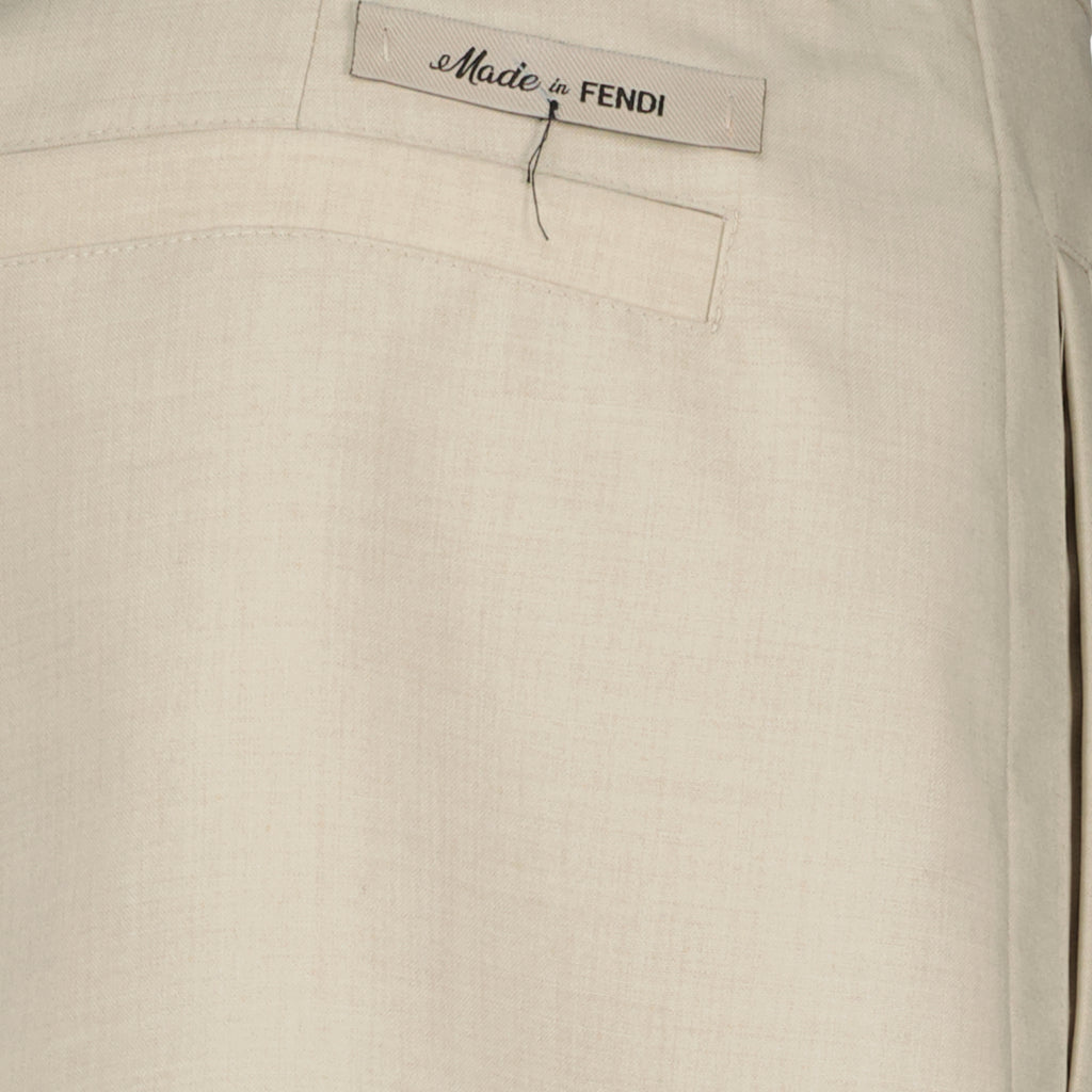 Shorts Short en laine Fendi Beige Homme