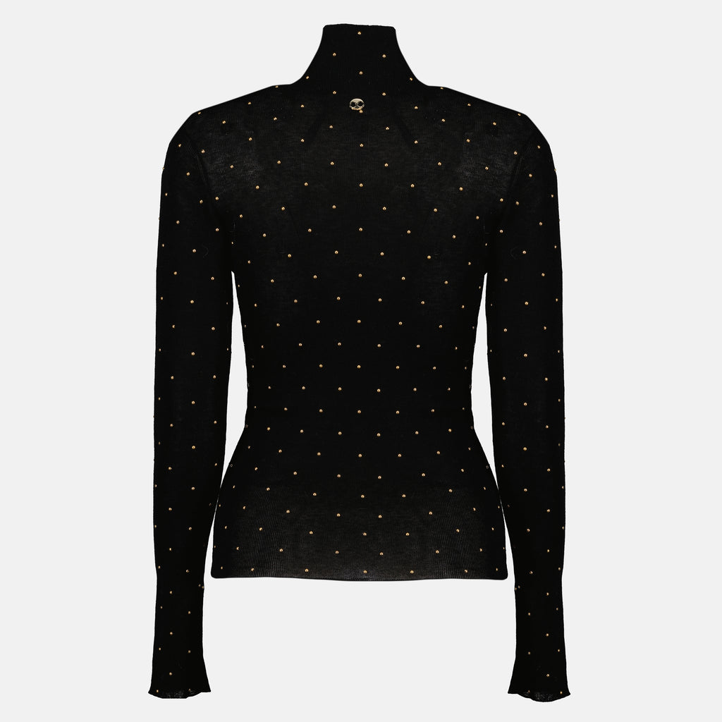 Image de l'article Col roulé en laine fine à détail de la marque Rabanne pour Femme - Saison Printemps-Été 2026 - Vue de Dos