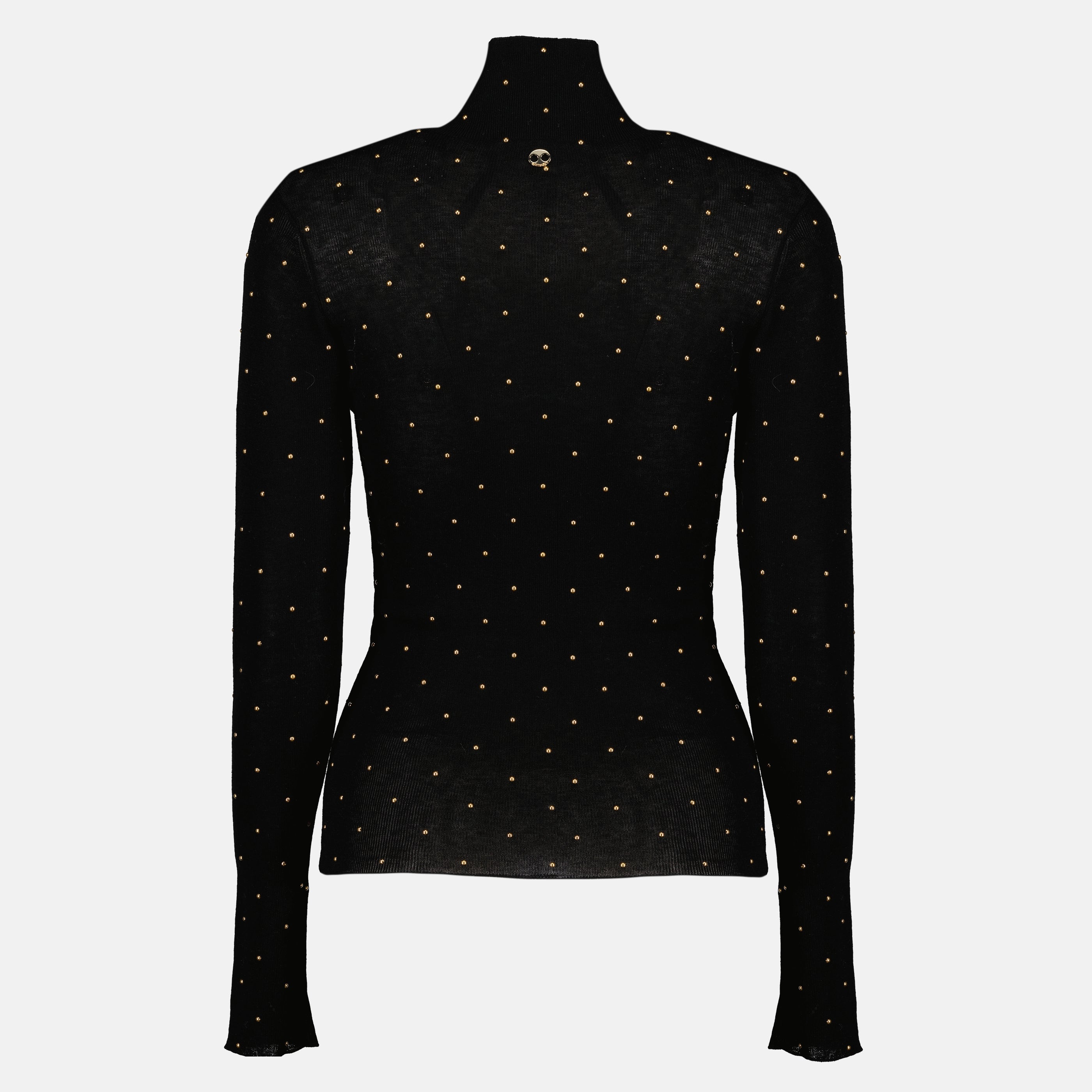 Image de l'article Col roulé en laine fine à détail de la marque Rabanne pour Femme - Saison Printemps-Été 2026 - Vue de Dos