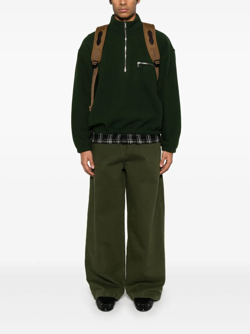 Hosen Weite Beinform Jeans Ami PARIS Khaki Homme