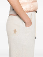 Pantalones Pantalones de chándal de algodón Moncler Grenoble Gris Femme
