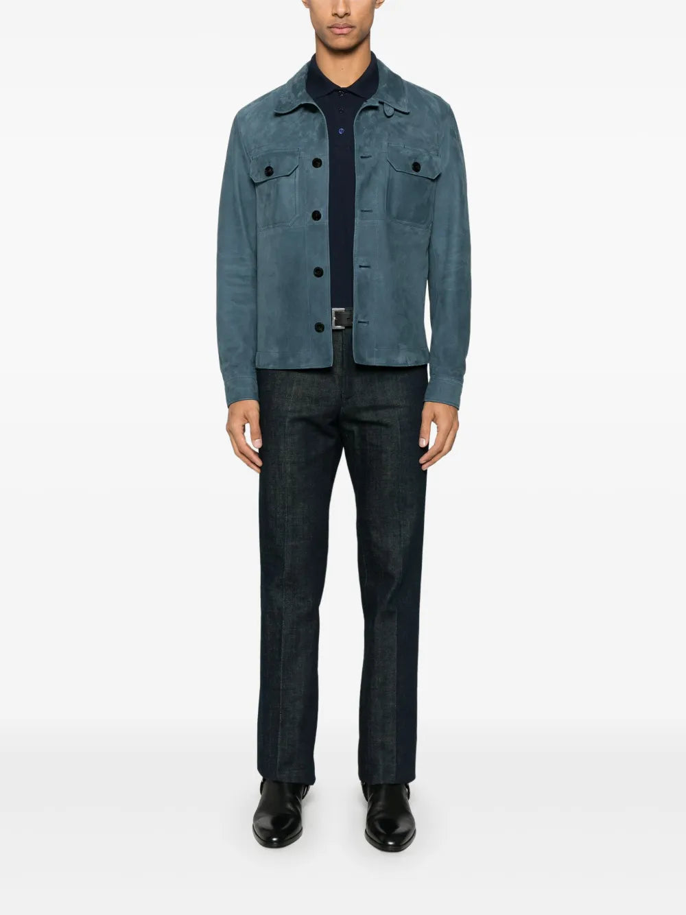 Image de l'article Polo Cassandre de la marque Saint Laurent pour Homme - Saison Automne-Hiver 2025 - Vue de Dos