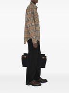 Camicie Camicia a Quadri Check Burberry Beige Homme