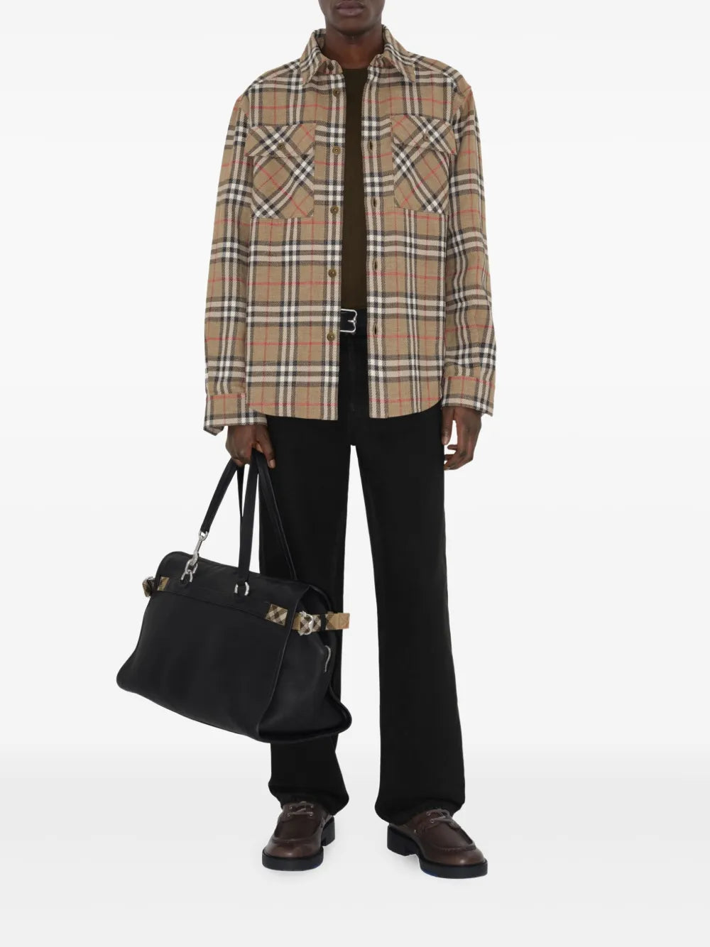 Chemises Chemise à carreaux Check Burberry Beige Homme