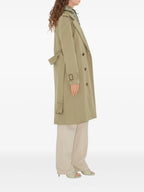 코트 롱 트렌치 코트 Burberry 카키색 옷감 Femme