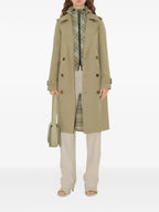코트 롱 트렌치 코트 Burberry 카키색 옷감 Femme