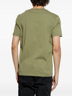 T-shirt T-Shirt con Motivo Logo Sbiadito Moncler Verde Homme