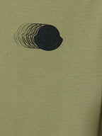 T-shirt T-Shirt con Motivo Logo Sbiadito Moncler Verde Homme