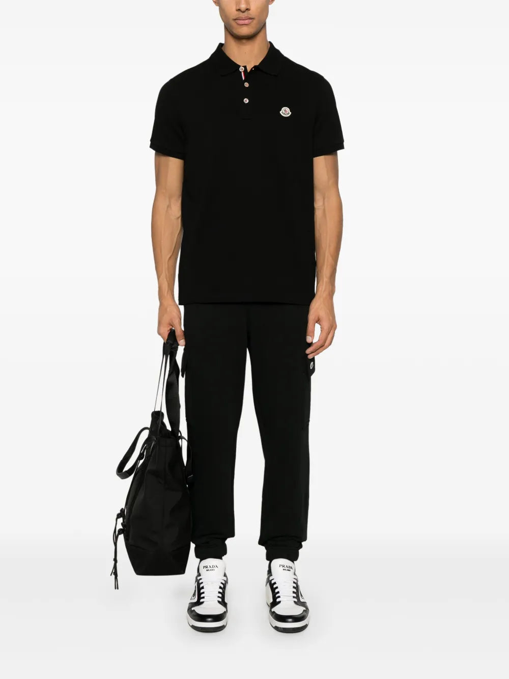 Polos Polo à logo Moncler Noir Homme