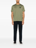 T-shirt T-shirt con Logo Verticale Moncler Verde Homme