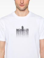 T-shirts T-shirt à logo délavé Moncler Blanc Homme