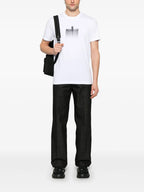 T-shirts T-shirt à logo délavé Moncler Blanc Homme