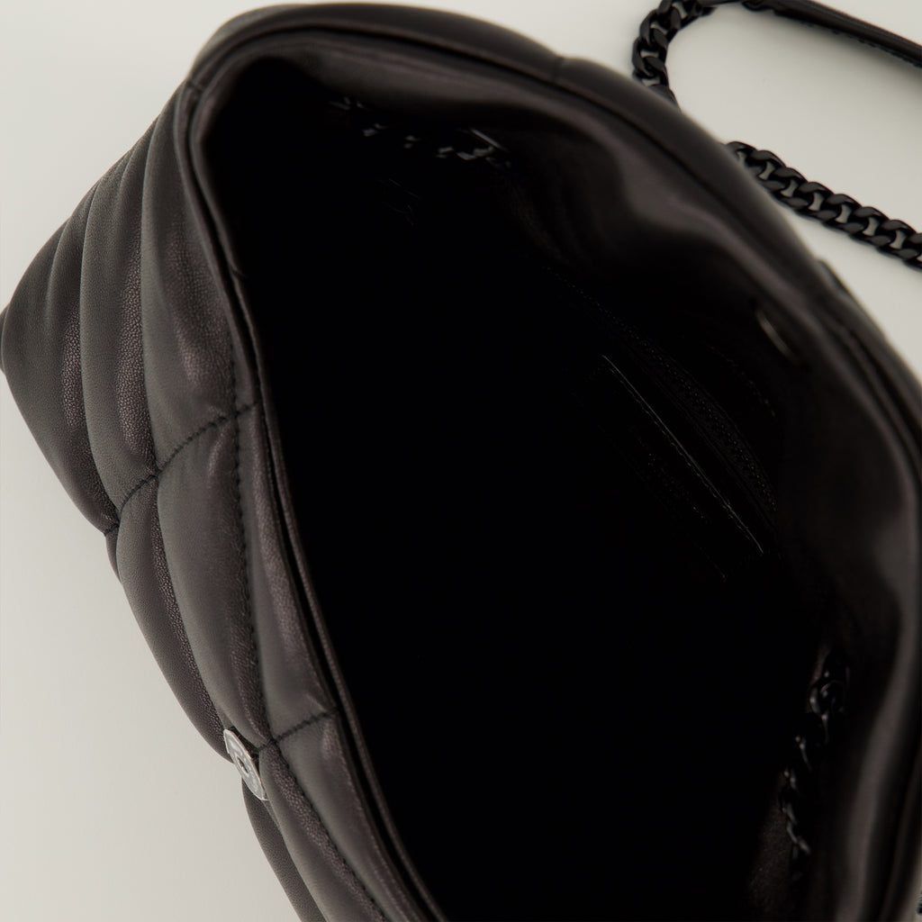Bild der Saint Laurent Damen Tasche Puffer Toy aus schwarzem Leder - Herbst-Winter 2025 - Detaillierte Ansicht_3