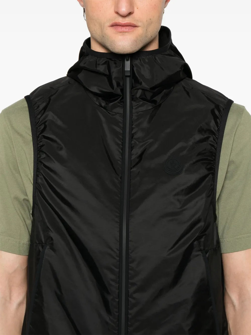 ジャケット モレタン スリーブレス ジャケット Moncler 黒 Homme